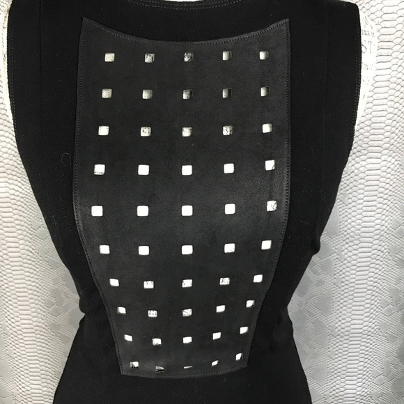 7 for all mankind black leather cut out dress - Picture 2 of 6